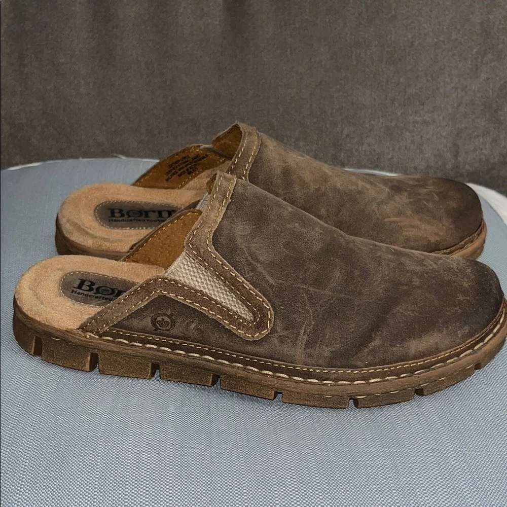 Born Men's Dark Brown Leather Loafers